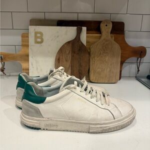 Axel Arigato White Sneakers with Green Accents